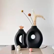 2-Piece Set of Sun and Moon Matching Vases, Vases for Dried Flower Arrangements, Suitable for Home Living Room Decoration, Entryway 1 sold