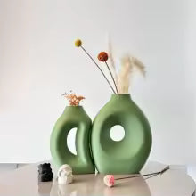 2-Piece Set of Sun and Moon Matching Vases, Vases for Dried Flower Arrangements, Suitable for Home Living Room Decoration, Entryway 1 sold