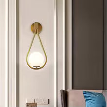 Interior LED Wall Lamps Wall Lighting Fixtures for Bedroom Living Room Indoor Frosted Glass Ball Wall Sconce for Corridor Aisle