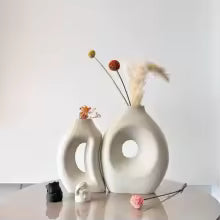 2-Piece Set of Sun and Moon Matching Vases, Vases for Dried Flower Arrangements, Suitable for Home Living Room Decoration, Entryway 1 sold