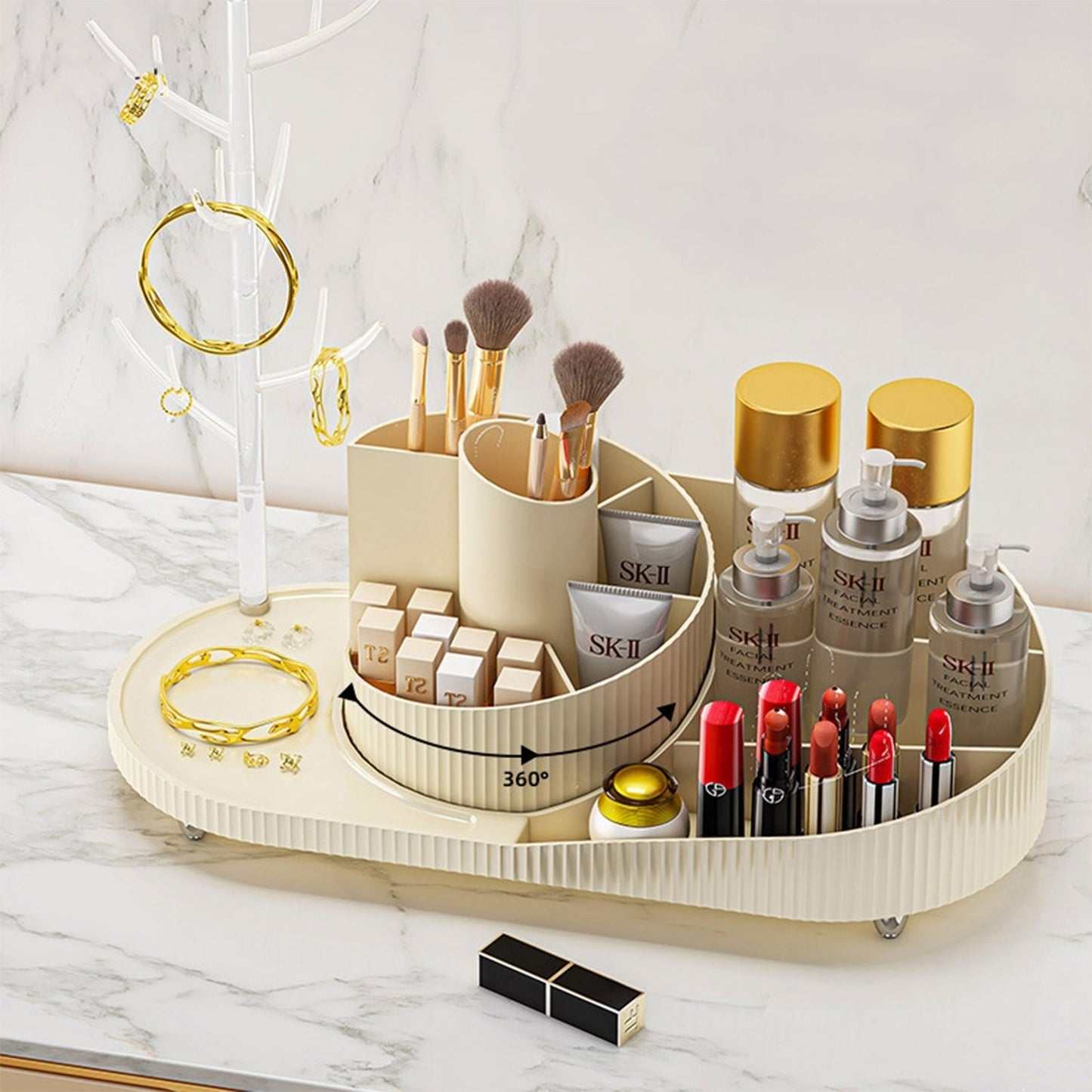 Luxury Rotating Makeup & Jewelry Organizer